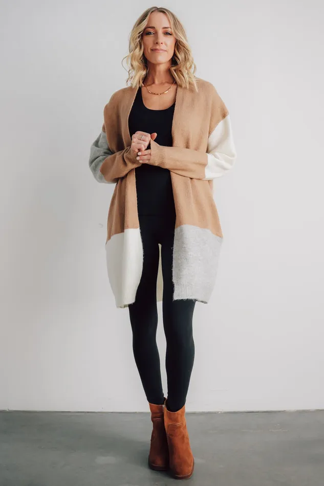 Pierson Color Block Cardigan Camel Women Baltic Born Cardigans