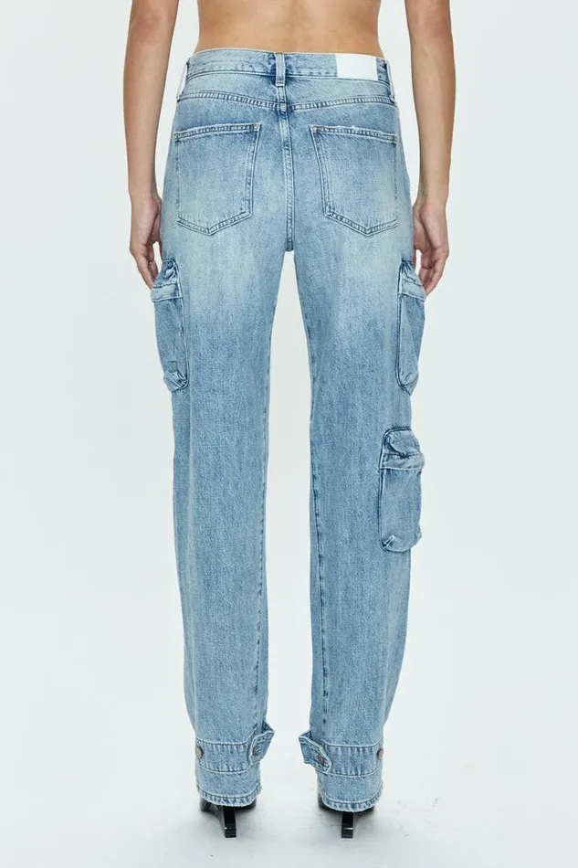 Pistola Denim Denim Women Bobbie Mid Rise Loose Straight Cargo 8211 Varsity Varsity