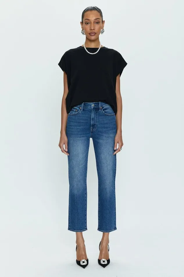 Pistola Denim Denim Women Charlie High Rise Classic Straight Ankle 8211 Augustus Augustus