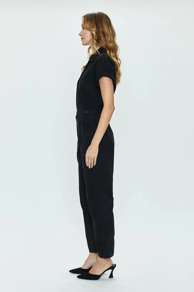 Pistola Denim Jumpsuits and Rompers Women Grover Short Sleeve Field Suit 8211 Fade To Black Fade To Black