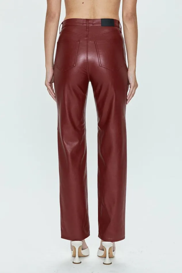 Pistola Denim Pants Women Cassie Super High Rise Straight 8211 Carmine Carmine