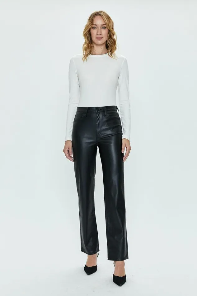 Pistola Denim Pants Women Cassie Super High Rise Straight 8211 Slate Black Slate Black