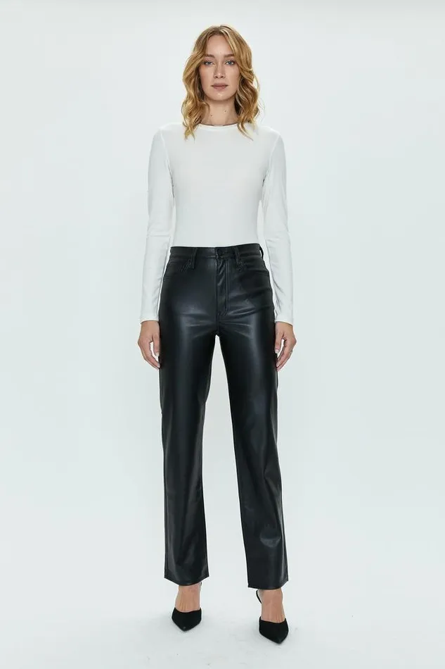 Pistola Denim Pants Women Cassie Super High Rise Straight 8211 Slate Black Slate Black