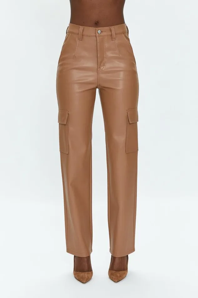 Pistola Denim Pants Women Cassie Utility Super High Rise Straight 8211 Almond Almond