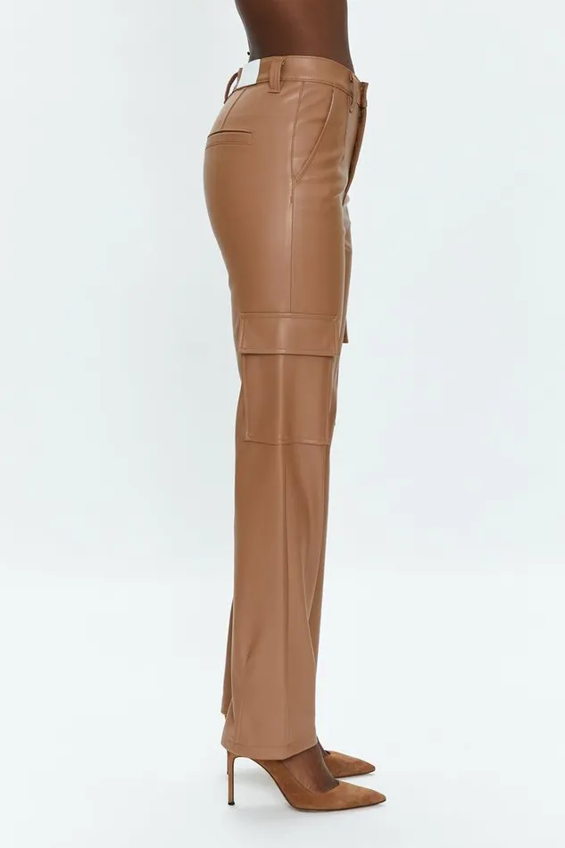 Pistola Denim Pants Women Cassie Utility Super High Rise Straight 8211 Almond Almond