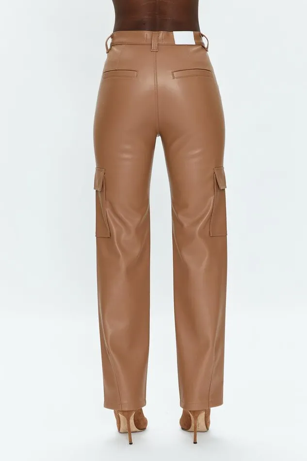 Pistola Denim Pants Women Cassie Utility Super High Rise Straight 8211 Almond Almond