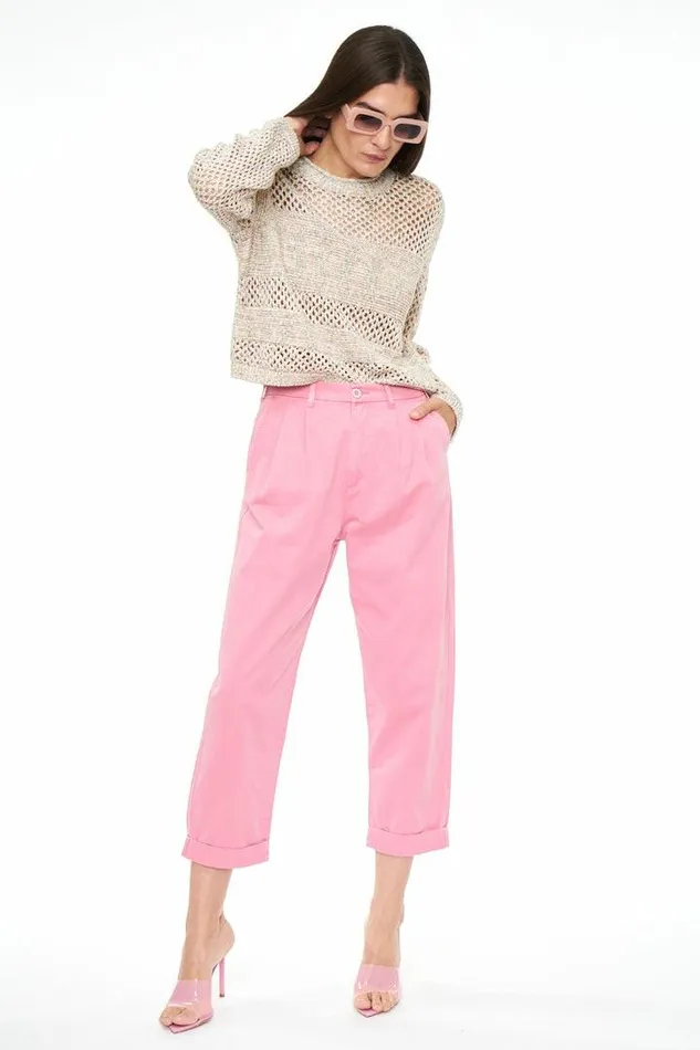 Pistola Denim Pants Women Kellin Pleated Trouser 8211 Flamingo Flamingo