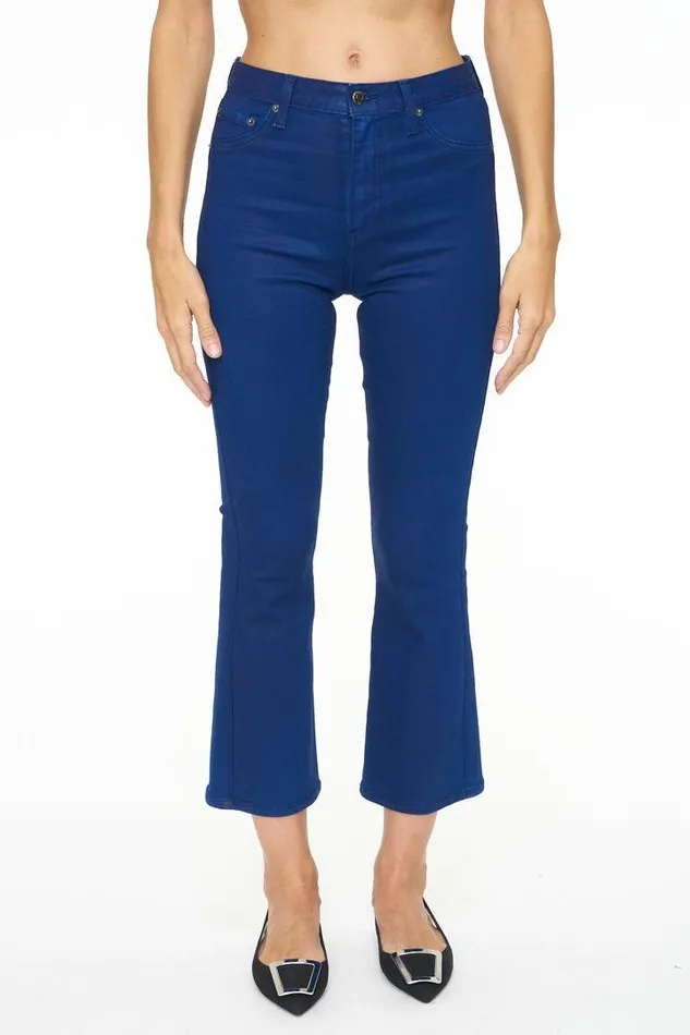 Pistola Denim Pants Women Lennon High Rise Crop Boot 8211 Coated Sapphire Coated Sapphire
