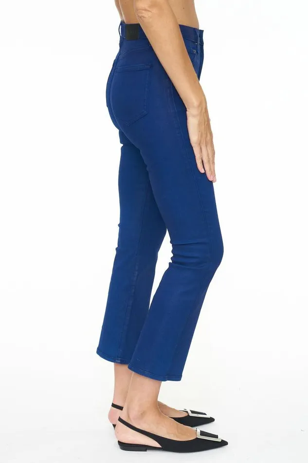 Pistola Denim Pants Women Lennon High Rise Crop Boot 8211 Coated Sapphire Coated Sapphire
