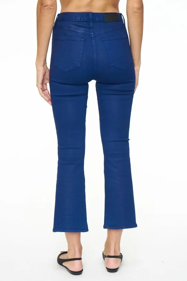 Pistola Denim Pants Women Lennon High Rise Crop Boot 8211 Coated Sapphire Coated Sapphire