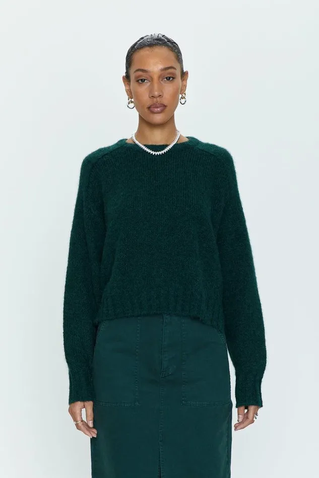 Pistola Denim Sweaters and Knits Women Adina Every Day Sweater 8211 Pine Pine