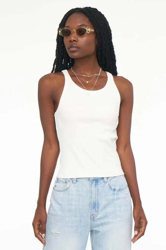 Pistola Denim Tops Women Alden Scoop Neck Tank 8211 Vanilla Vanilla