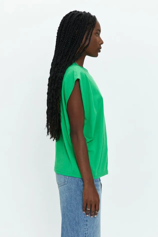 Pistola Denim Tops Women Trina Muscle Tee 8211 Green Apple Green Apple