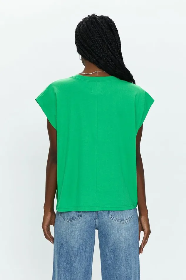 Pistola Denim Tops Women Trina Muscle Tee 8211 Green Apple Green Apple