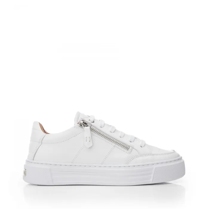Platform Trainers Women Moda In Pelle Shoon Sh Eltha White Leather