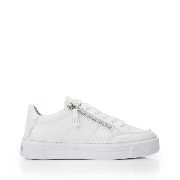 Platform Trainers Women Moda In Pelle Shoon Sh Eltha White Leather