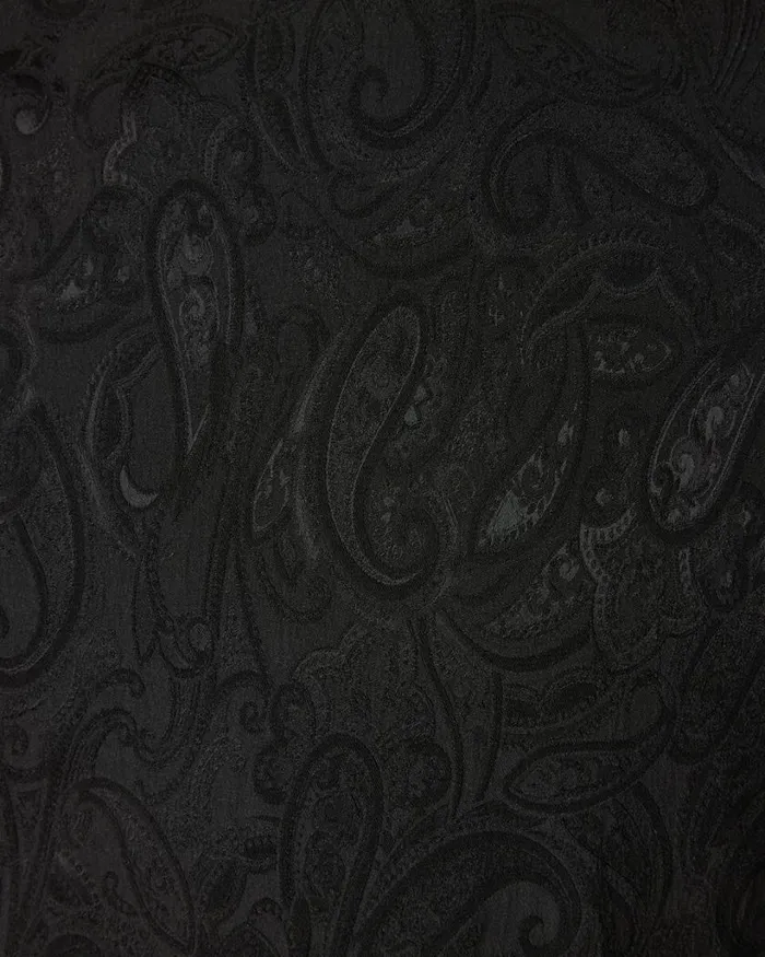 Politix Blazers Men Slim Stretch Paisley Jacquard Tuxedo Black