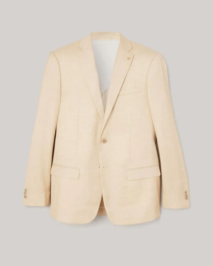Politix Blazers Men Slim Stretch Textured Tailored Jacket Lemon