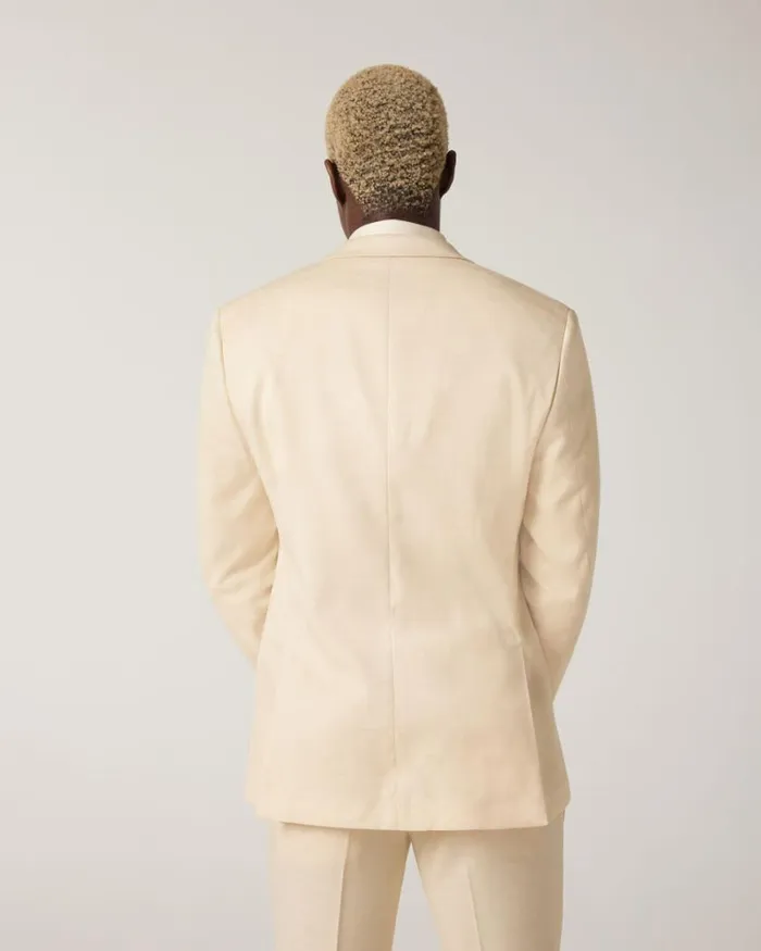 Politix Blazers Men Slim Stretch Textured Tailored Jacket Lemon