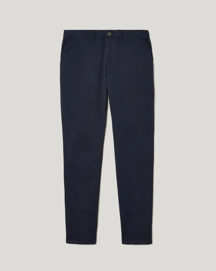 Politix Chinos Men Slim Stretch Cotton Chino Dark Navy