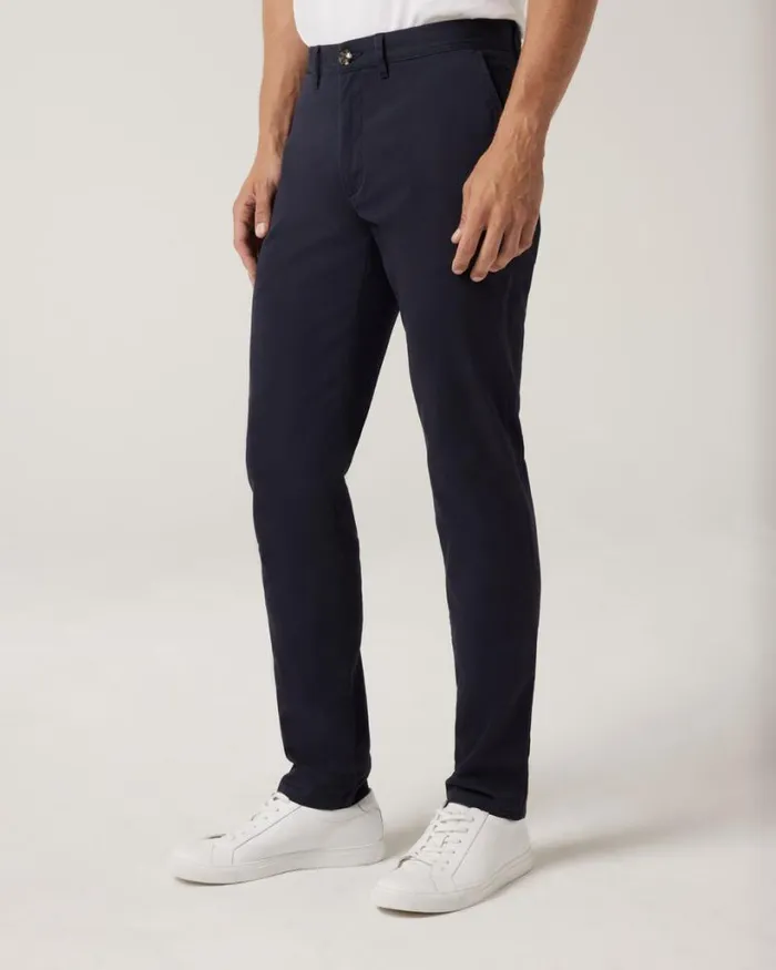 Politix Chinos Men Slim Stretch Cotton Chino Dark Navy