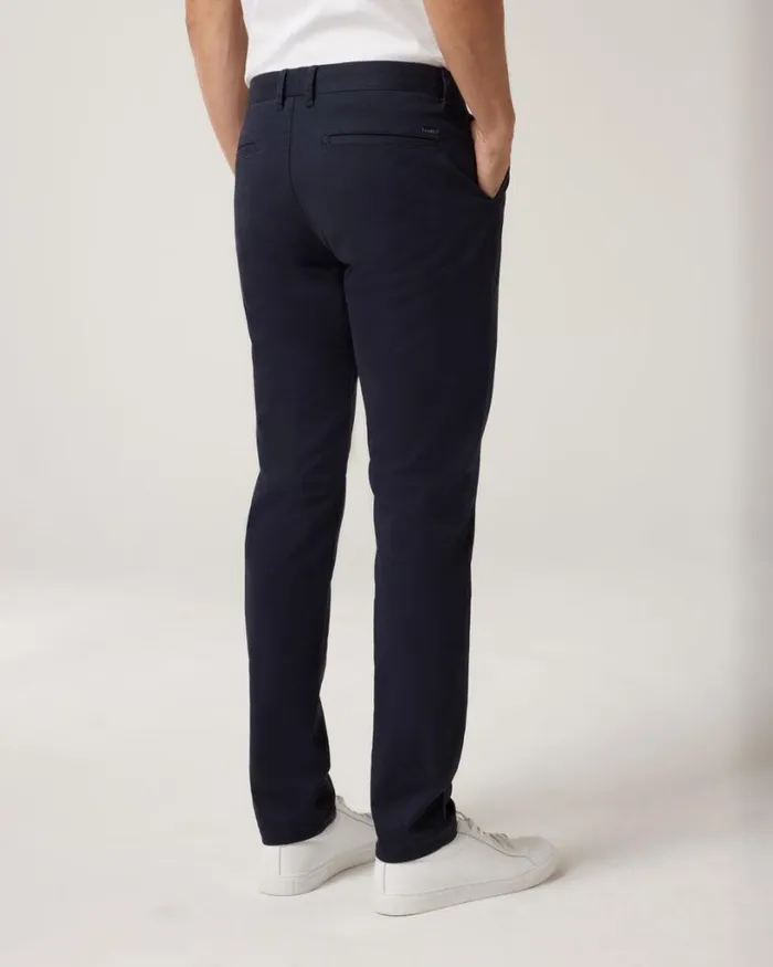 Politix Chinos Men Slim Stretch Cotton Chino Dark Navy
