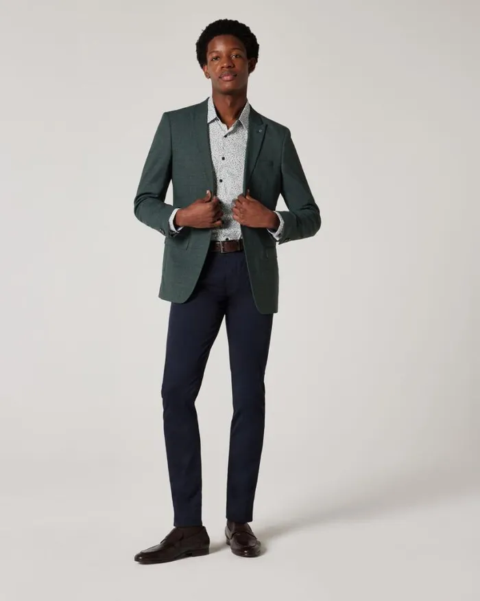 Politix Chinos Men Ultra Slim Stretch Cotton Chino Dark Navy