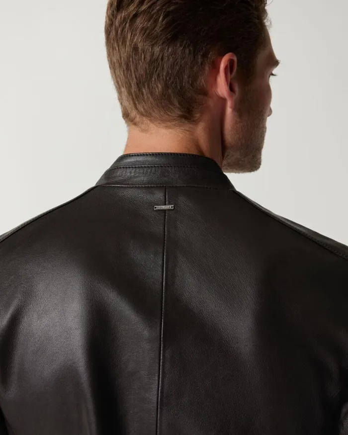 Politix Coats and Jackets Men Clean Biker Jacket Brown