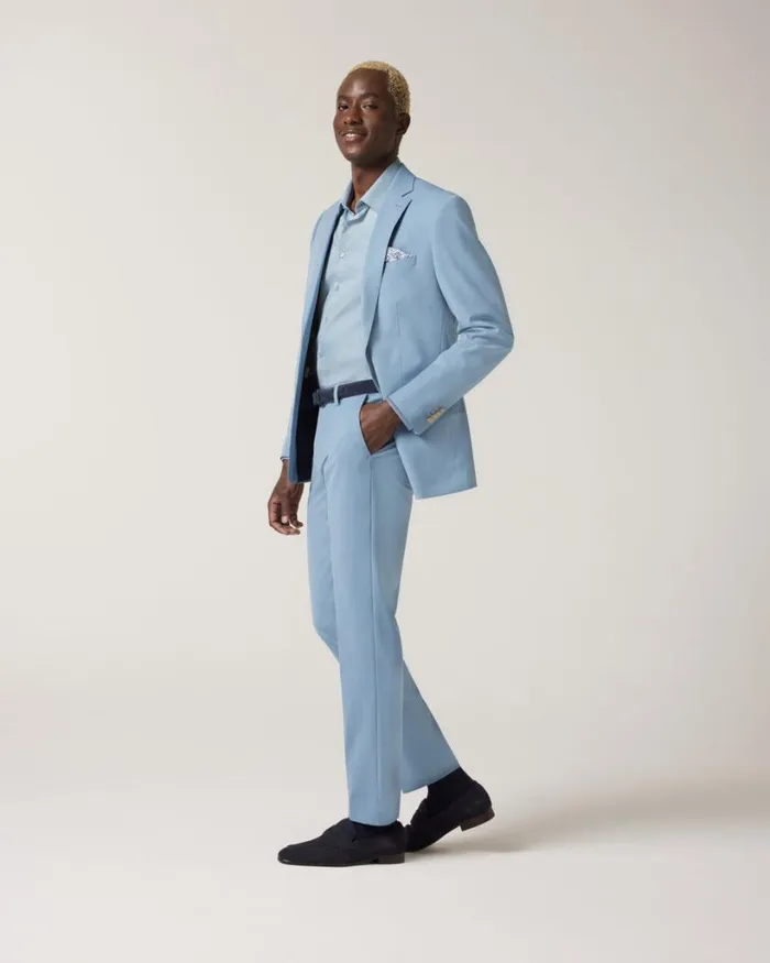 Politix Formal Shirts Men Regular Long Sleeve Dress Shirt Chalk Blue