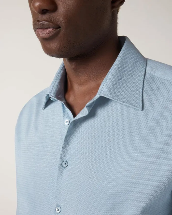 Politix Formal Shirts Men Regular Long Sleeve Dress Shirt Chalk Blue