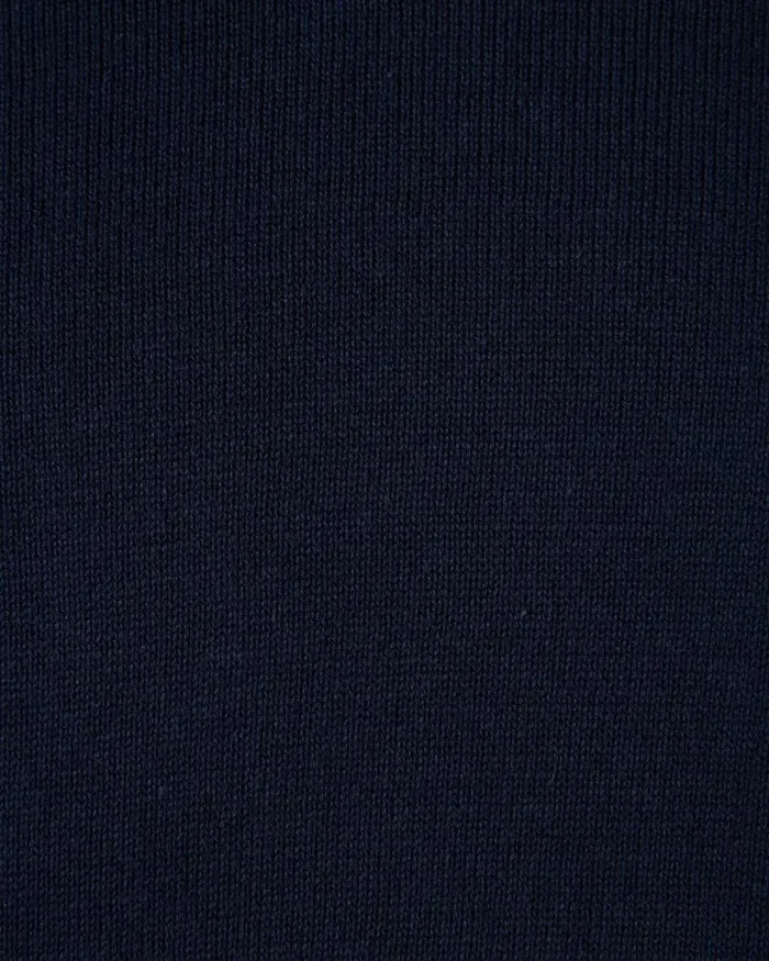 Politix Knitwear Men Short Sleeve Trophy Neck Knit Navy