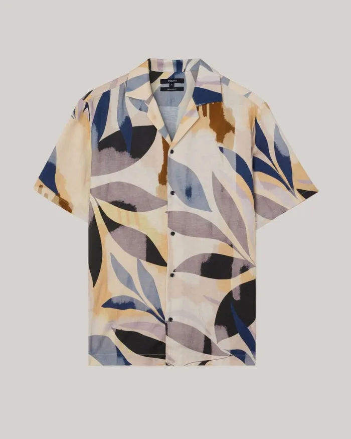 Politix Shirts Men Floral Print Short Sleeve Shirt Multi