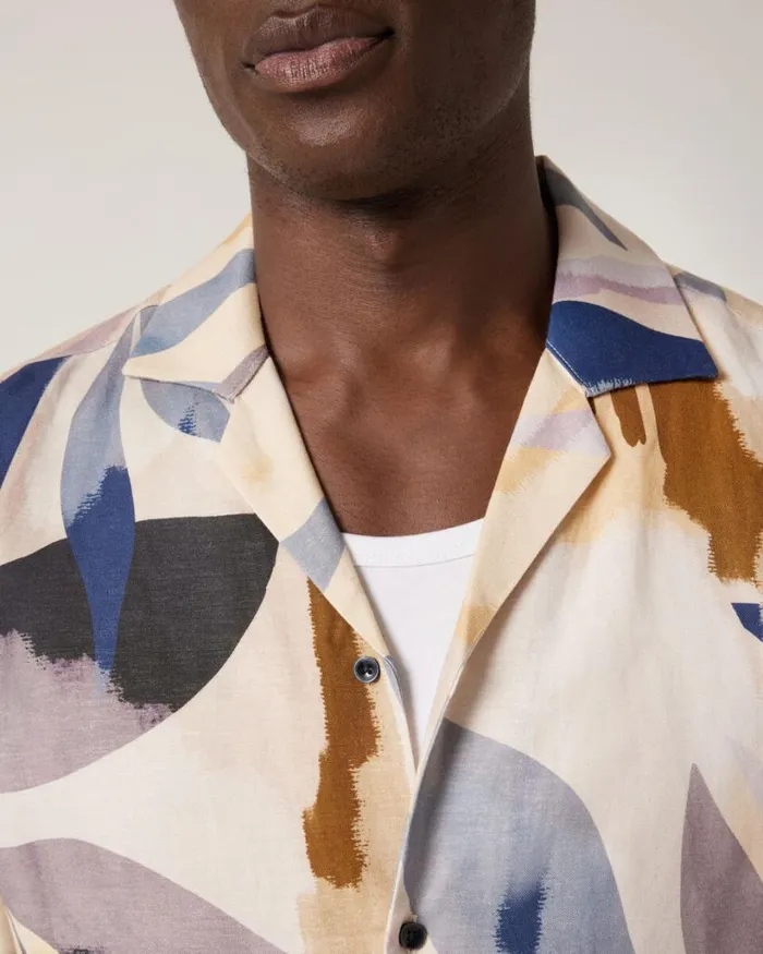 Politix Shirts Men Floral Print Short Sleeve Shirt Multi