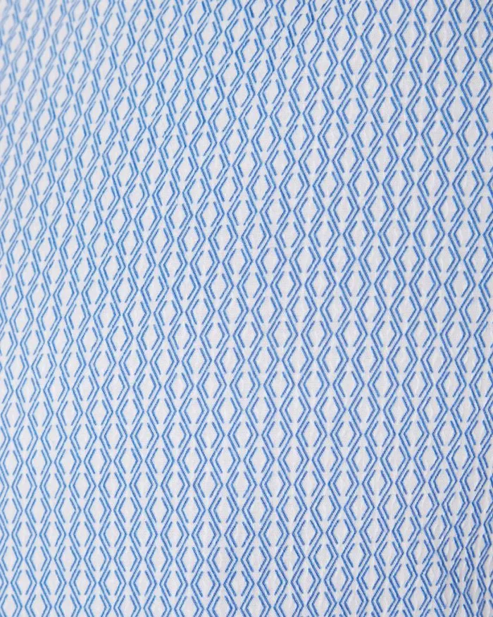 Politix Shirts Men Geo Print Long Sleeve Shirt Blue