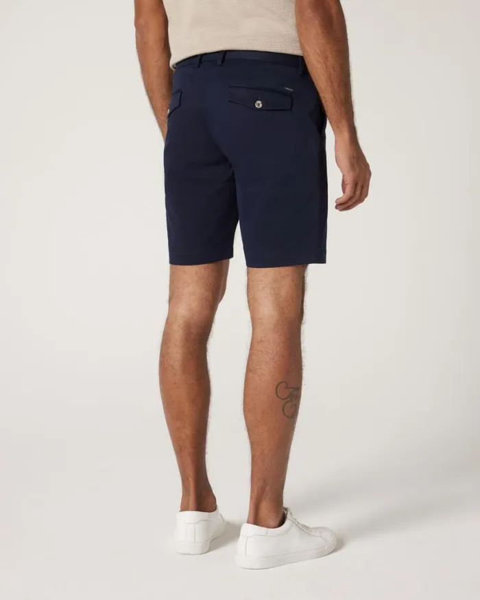 Politix Shorts Men Slim Stretch Cotton Stretch Chino Short Navy
