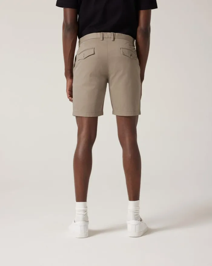 Politix Shorts Men Slim Stretch Cotton Stretch Chino Short Tan