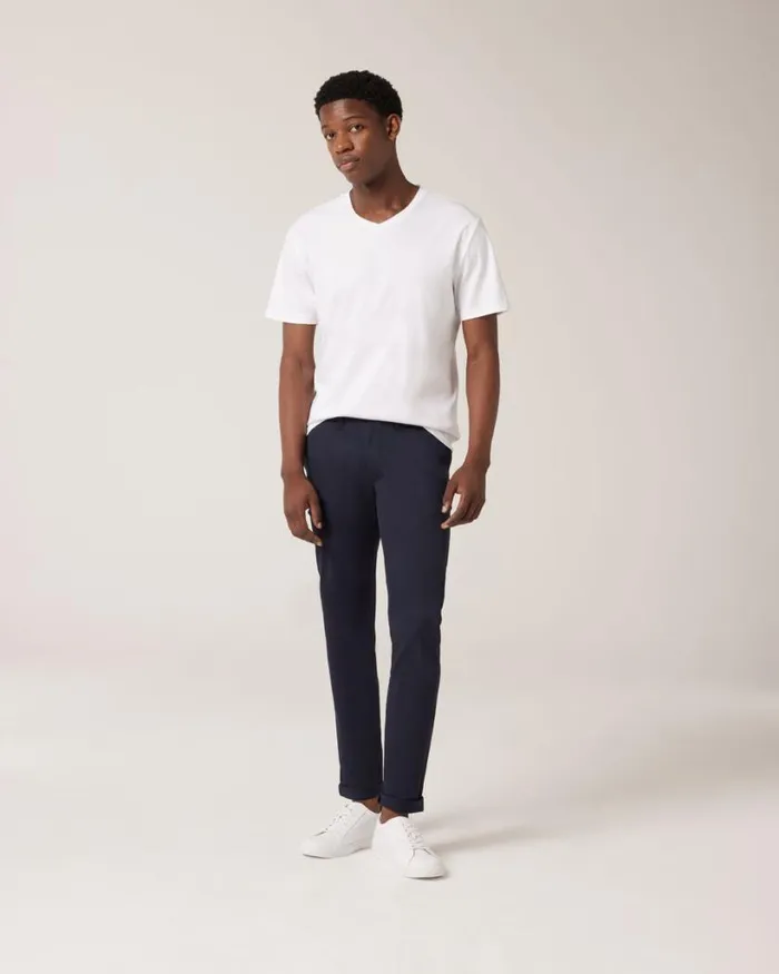 Politix TShirts Men Slim VNeck Travel Tee White