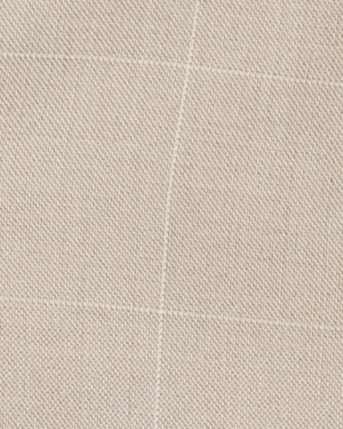 Politix Vests Men 5 Button Windowpane Check Tailored Vest Natural Windowpane