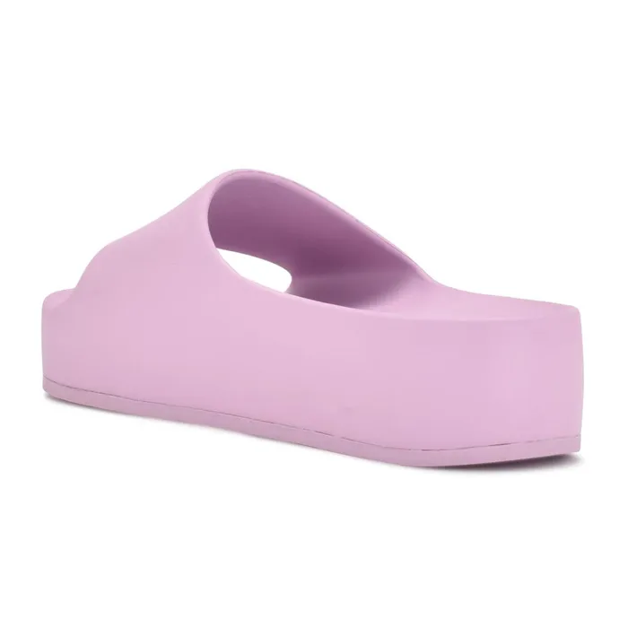 Pool Platform Slide Sandals Light Purple Women Nine West Low Heel Pool Platform Slide Sandals Light Purple Women Nine West Low Heel
