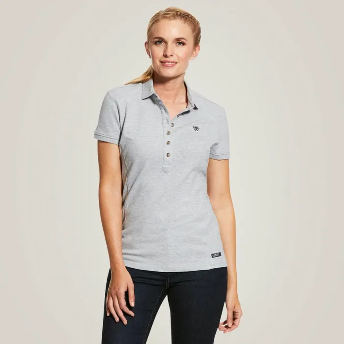 Prix 20 Polo Heather Grey Women Ariat TShirts and Tops