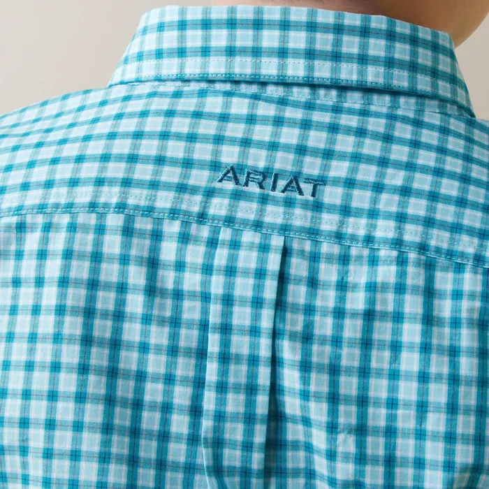 Pro Series Kalvin Classic Fit Shirt Enamel Blue Kids Ariat Button Down Shirts Pro Series Kalvin Classic Fit Shirt Enamel Blue Kids Ariat Button Down Shirts