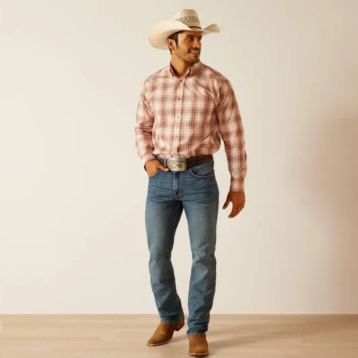 Pro Series Knox Classic Fit Shirt Coral Men Ariat Button Down Shirts Pro Series Knox Classic Fit Shirt Coral Men Ariat Button Down Shirts
