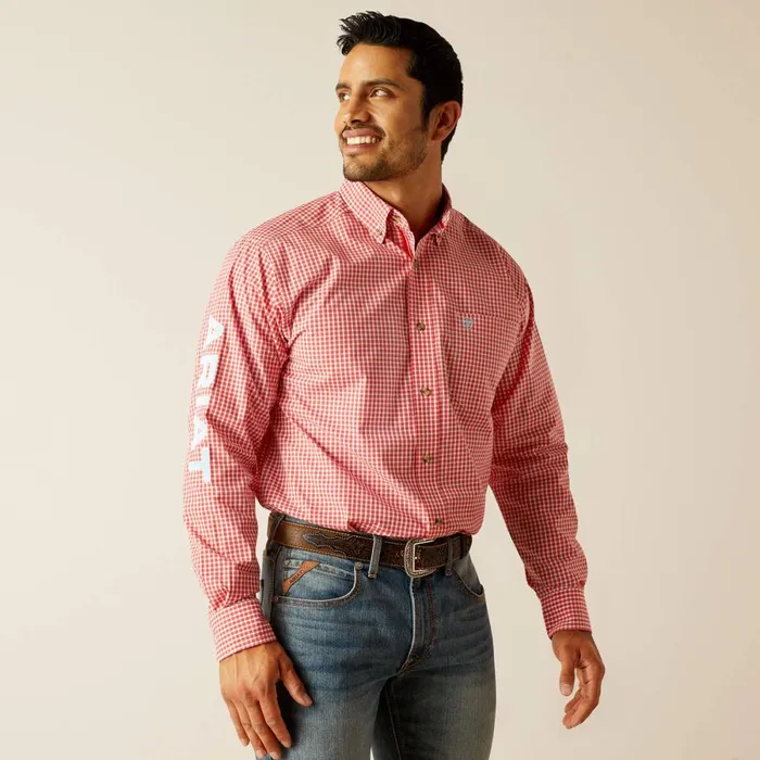 Pro Series Team Gilbert Classic Fit Shirt Red Men Ariat Button Down Shirts