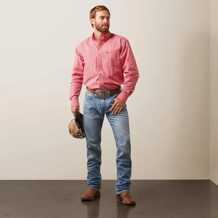 Pro Series Team Saul Classic Fit Shirt Red Men Ariat Button Down Shirts Pro Series Team Saul Classic Fit Shirt Red Men Ariat Button Down Shirts