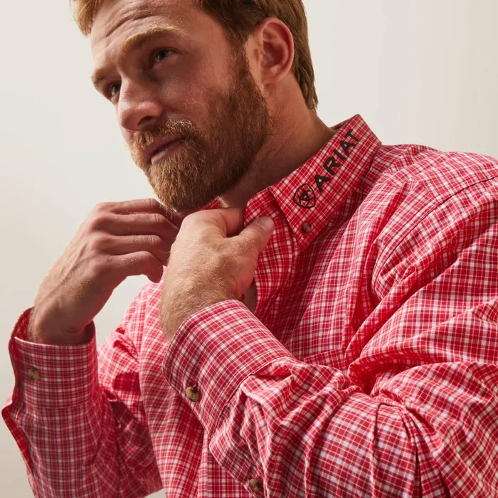 Pro Series Team Saul Classic Fit Shirt Red Men Ariat Button Down Shirts Pro Series Team Saul Classic Fit Shirt Red Men Ariat Button Down Shirts