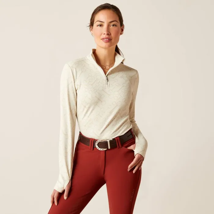 Prophecy 14 Zip Baselayer Petrified Oak Women Ariat TShirts and Tops