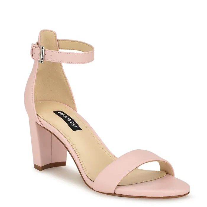 Pruce Ankle Strap Block Heel Sandals Light Pink Women Nine West Sandals Pruce Ankle Strap Block Heel Sandals Light Pink Women Nine West Sandals
