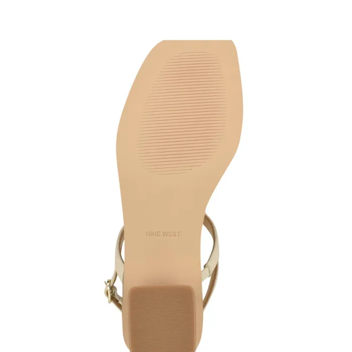 Purdy Block Heel Sandals Ivory Women Nine West Heeled Purdy Block Heel Sandals Ivory Women Nine West Heeled