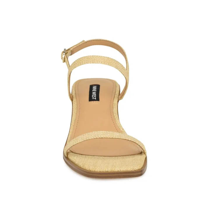 Purdy Block Heel Sandals Natural Raffia Women Nine West Low Heel Purdy Block Heel Sandals Natural Raffia Women Nine West Low Heel