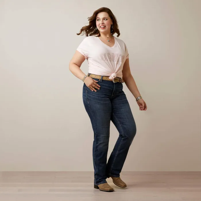 REAL Perfect Rise Aubree Straight Jean Missouri Women Ariat Denim REAL Perfect Rise Aubree Straight Jean Missouri Women Ariat Denim